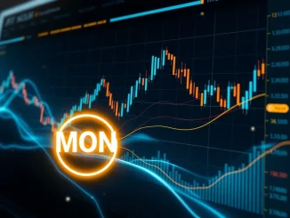 Binance trading interface showing MON/USDT pre-market futures, symbolizing new crypto leverage trading opportunities.