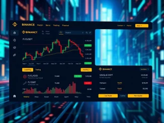 Binance platform showing F/USDT and GIGGLE/USDT pairs, symbolizing new Binance margin trading opportunities.