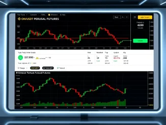 Binance platform screen showing ON perpetual futures contract details, highlighting new trading opportunities.