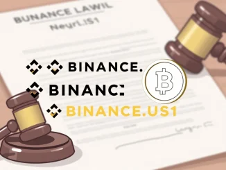 Binance.US logo alongside USD1 stablecoin symbol, representing the **Binance.US USD1 listing** decision and market context.
