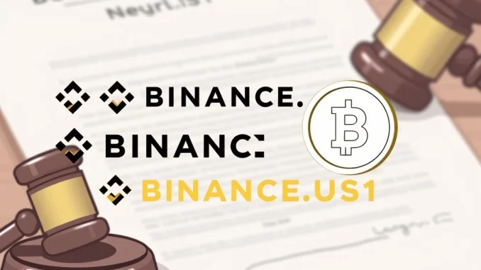 Binance.US logo alongside USD1 stablecoin symbol, representing the **Binance.US USD1 listing** decision and market context.