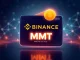Binance Wallet logo prominently displayed with the Momentum MMT token, signaling an upcoming pre-TGE sale event.
