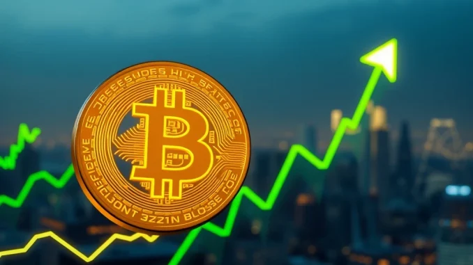 A visual representation of Bitcoin's impressive rise, highlighting the BTC price surge past $110,000.