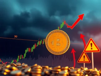 A chart illustrating Bitcoin's price with an overbought Relative Strength Index (RSI) reading, signaling potential caution during the current BTC rally.