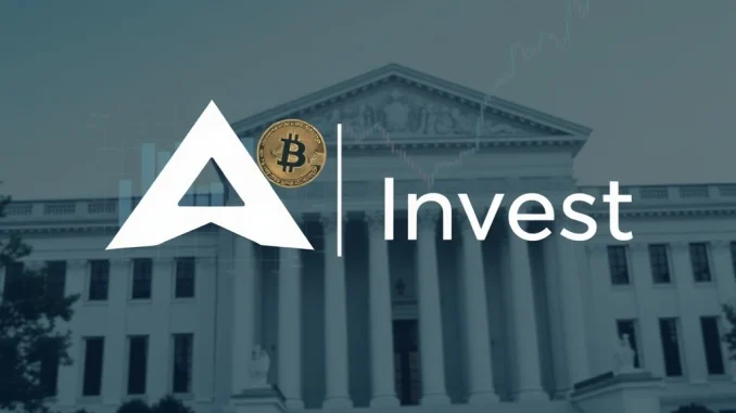 Ark Invest's logo next to a Bitcoin symbol, representing their new Bitcoin ETF filings submitted to the SEC.