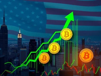 Charts illustrating a massive surge in Bitcoin ETFs inflows, representing strong investor confidence and growth in digital assets.