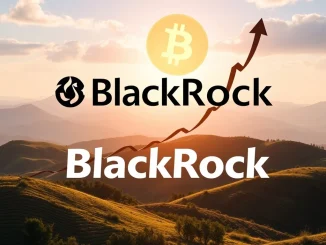 Charts showing significant Spot Bitcoin ETFs net inflows, with BlackRock IBIT leading the cryptocurrency investment surge.