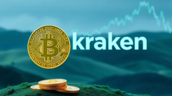 An early Bitcoin investor's significant BTC deposit to Kraken, symbolizing potential market movement and a major crypto whale transaction.