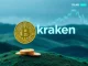 Depiction of a significant Bitcoin investor's BTC deposit to the Kraken exchange, symbolizing large market movements.