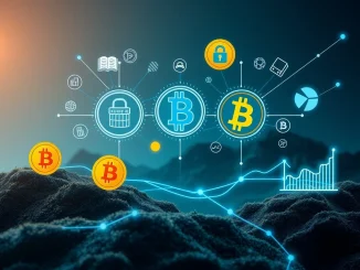 Visualizing the strategic alliance between Lombard and Story Network, integrating Bitcoin into IP infrastructure for enhanced creator monetization.