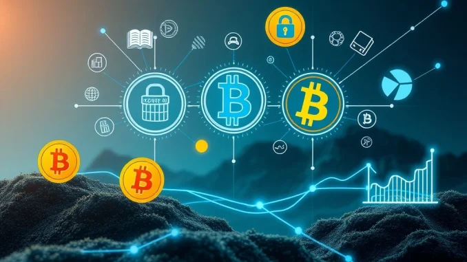 Visualizing the strategic alliance between Lombard and Story Network, integrating Bitcoin into IP infrastructure for enhanced creator monetization.
