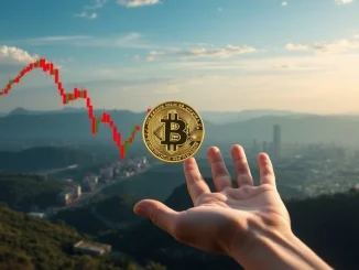 Chart illustrating a temporary Bitcoin price prediction dip below $100K, signaling a potential buying opportunity amidst global trade concerns.