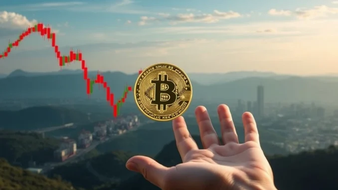 Chart illustrating a temporary Bitcoin price prediction dip below $100K, signaling a potential buying opportunity amidst global trade concerns.