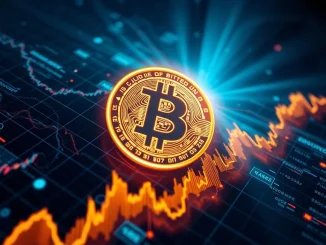 A visual representation of Bitcoin price surging past a significant milestone, highlighting the remarkable rally of BTC in the market.