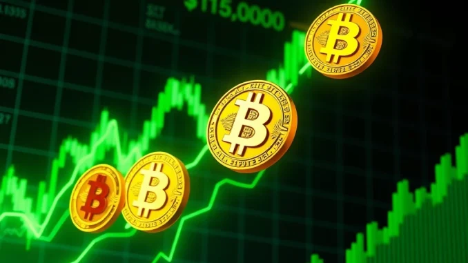 Bitcoin Price Soars: BTC Breaks $115,000 in Stunning Rally Bitcoin price surges past $115,000, illustrating a significant BTC rally in the cryptocurrency market.