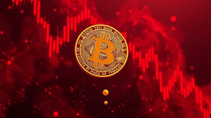 Visualizing the recent Bitcoin price drop below $105,000, highlighting market volatility and investor concerns.