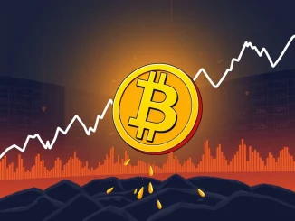 A chart showing a significant Bitcoin drop, symbolizing the recent BTC price decline below $110,000.