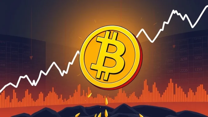 A chart showing a significant Bitcoin drop, symbolizing the recent BTC price decline below $110,000.