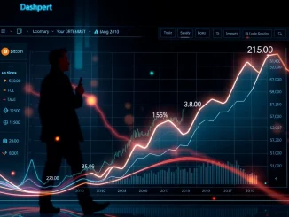 Financial charts with Bitcoin and Ethereum logos, illustrating Tom Lee's **Bitcoin price prediction** and crypto market analysis.