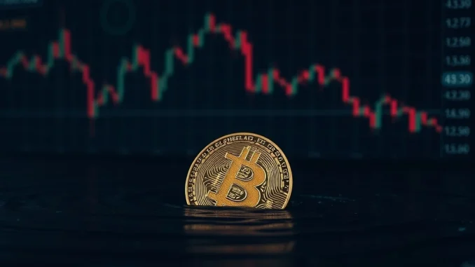 Bitcoin price chart showing a significant drop below $111,000, illustrating the recent BTC market volatility.