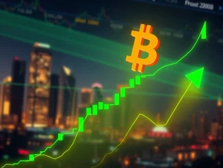 Bitcoin price chart showing BTC value surging above $112,000, representing a significant crypto market milestone.