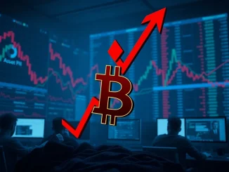 A chart showing a significant Bitcoin price drop, highlighting current BTC market analysis and crypto market volatility.
