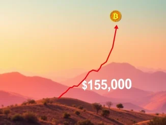 A visual representation of the **Bitcoin price prediction** reaching $150,000, symbolizing market optimism and growth.