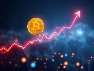 Visualizing the robust **Bitcoin price rally** with an upward trend, indicating no immediate market top according to on-chain analytics.