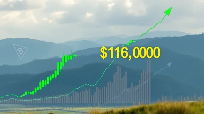 Graph showing Bitcoin price breaking above $106,000, signifying a remarkable BTC surge in the crypto market.
