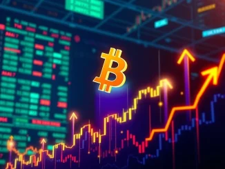 A chart illustrating the Bitcoin price surge, with BTC reaching $112,000, signifying a strong market rally.