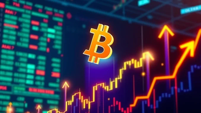 Bitcoin Rockets: BTC Price Soars Past $117,000 Milestone A digital chart showing Bitcoin price surging past $117,000, representing significant BTC market growth.
