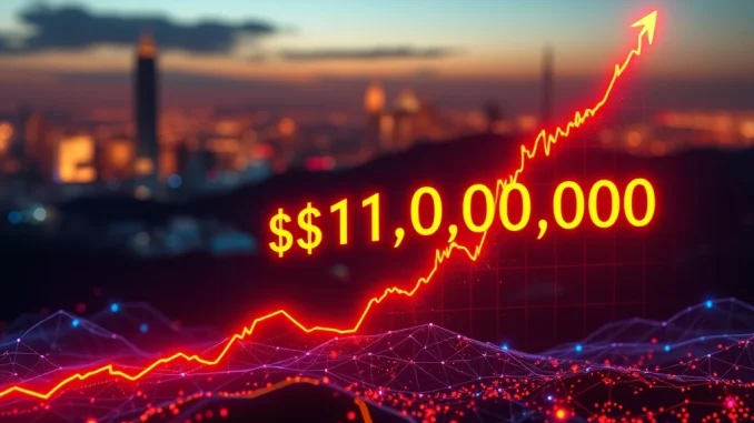 Bitcoin price chart showing a significant surge, representing the BTC price rally above $109,000 and strong cryptocurrency market performance.