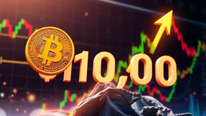 Visualizing the Bitcoin price surge, showing BTC breaking past the $110,000 mark, symbolizing significant growth in the crypto market.