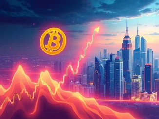 A dynamic visual representing Bitcoin's price breaking above $113,000, symbolizing significant market growth and investor confidence.