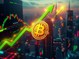 A visual representation of Bitcoin's price surge, illustrating the significant BTC market rally above $115,000.