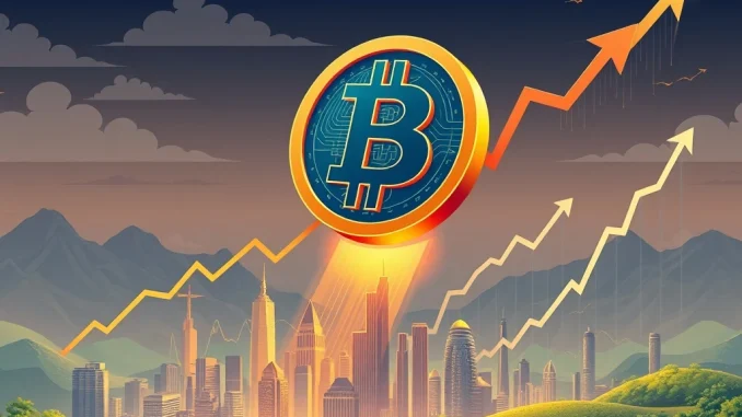 A chart showing Bitcoin's price surge past $109,000, reflecting market optimism and growth in the cryptocurrency market.