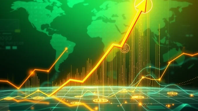 A financial chart illustrating the Bitcoin price surpassing the $123,000 mark, indicating strong upward momentum in the digital assets market.
