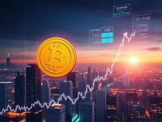 A visual depicting Bitcoin price surging past $112,000, reflecting the current BTC rally and positive cryptocurrency market sentiment.