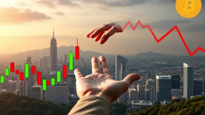 Chart showing a Bitcoin price dip followed by an upward trend, signifying VanEck's identified crypto buying opportunity.