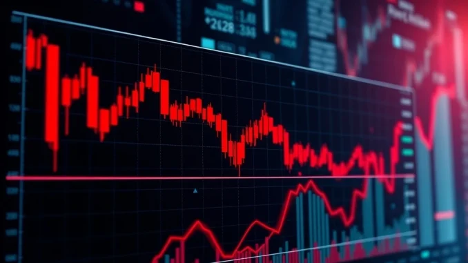Chart illustrating Bitcoin RSI plunging below critical levels, signaling a severe crypto market crash and panic selling. Visualizes market distress.