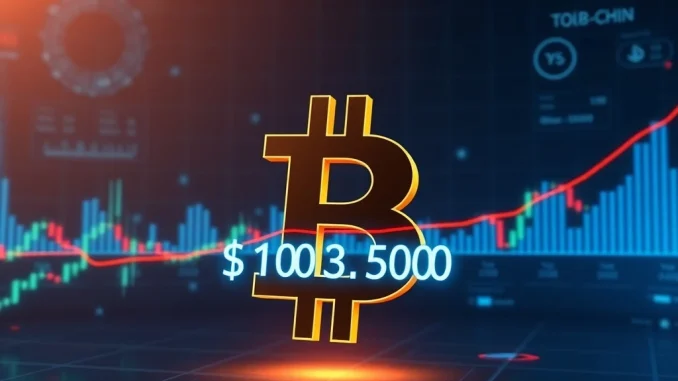 A chart illustrating Bitcoin's price approaching a **crucial support level** at $103.5K, based on on-chain data and CryptoQuant analysis, suggesting a potential rebound point.