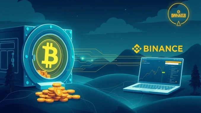 Visualizing a significant Bitcoin transfer of 1,882 BTC between institutional platforms, highlighting secure digital asset movement.