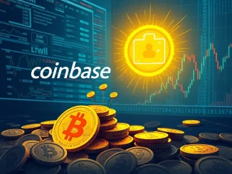 Illustrates a substantial Bitcoin transfer moving to Coinbase, highlighting the impact of a large crypto whale transaction on the market.