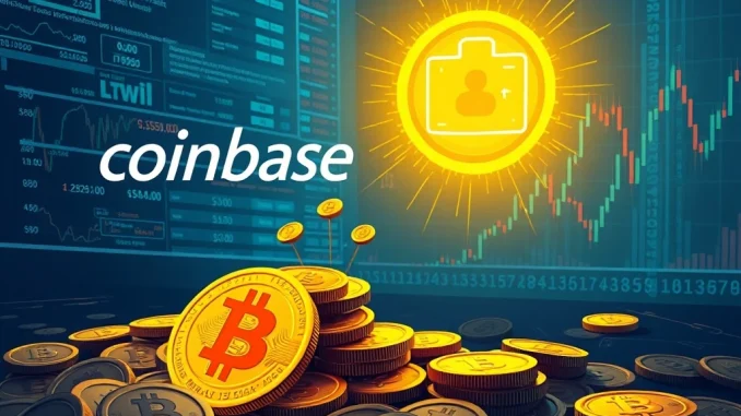 Illustrates a significant Bitcoin transfer from Coinbase, symbolizing a major crypto whale moving funds.