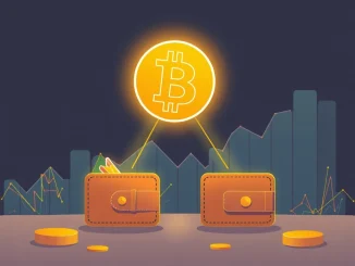 An illustration symbolizing a large Bitcoin withdrawal from Binance, indicating bullish market sentiment for BTC.