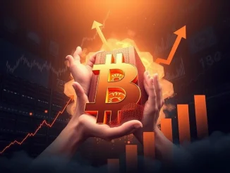 Illustration of financial documents and a Bitcoin logo, representing Bitfarms' $500M convertible note offering for BTC mining expansion.