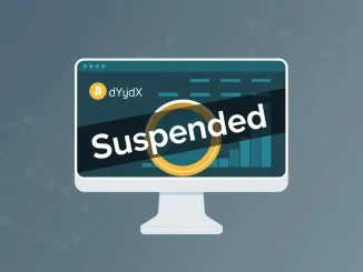 Bithumb exchange interface displaying a 'Suspended' notice for dYdX (DYDX), signaling the temporary halt of deposits and withdrawals.