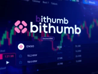 Bithumb exchange interface displaying the new Enso (ENSO) token listing for KRW trading, symbolizing new investment opportunities.