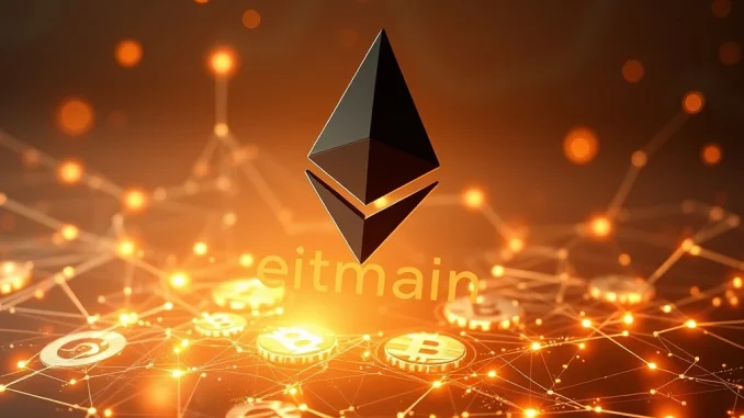Illustrating the **Bitmain ETH purchase** of 34,000 Ethereum, highlighting institutional crypto investment and market impact.