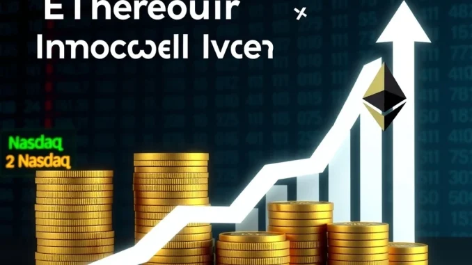 A visual representation of a substantial Bitmine ETH purchase, signifying a $320M institutional investment in Ethereum.